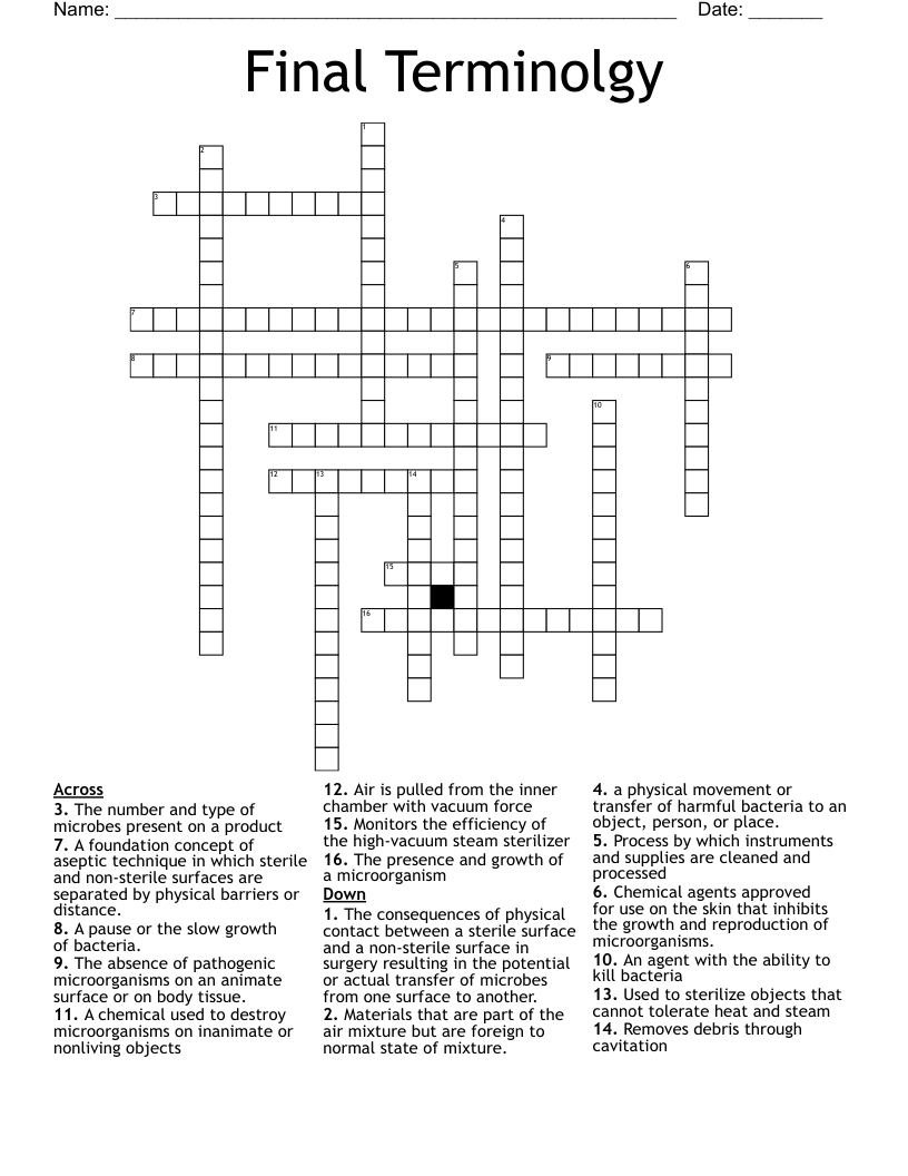 make sterile crossword clue