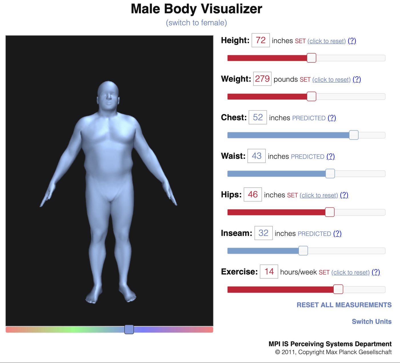 male body visualizer