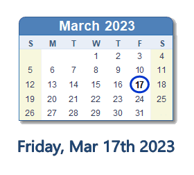 march 17 2023