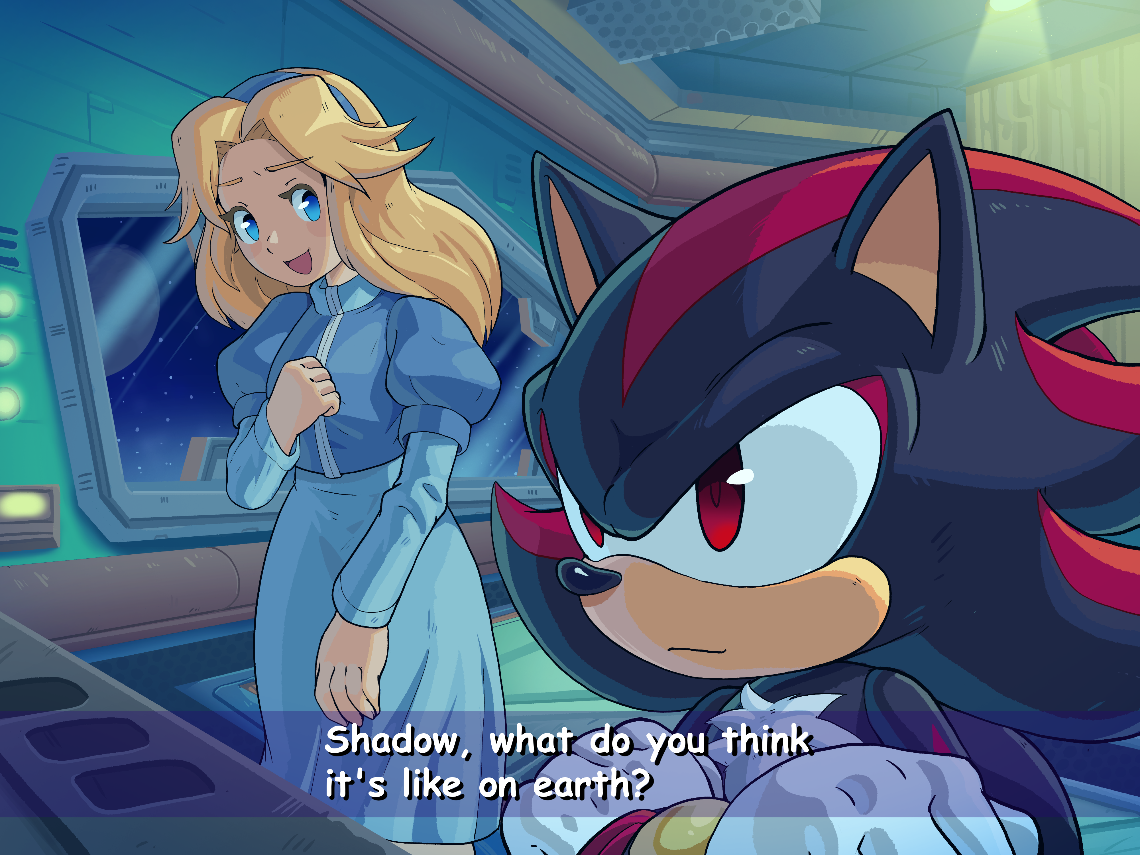 maria and shadow the hedgehog