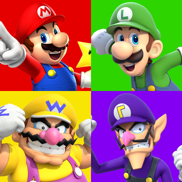 mario luigi wario waluigi