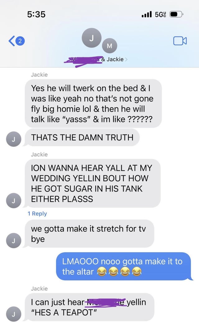 marshall and jackie leaked texts