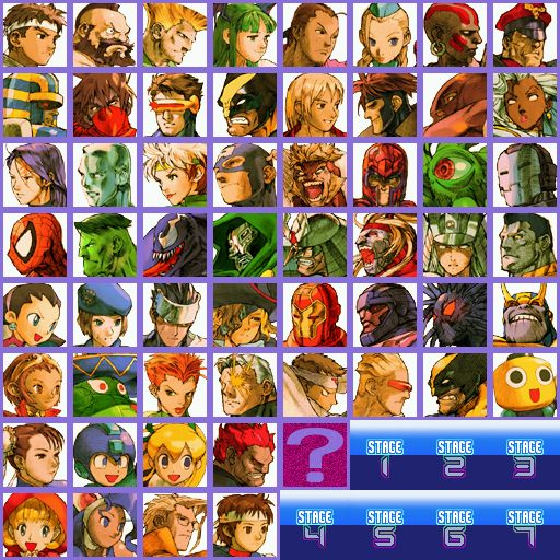 marvel vs capcom 2 characters