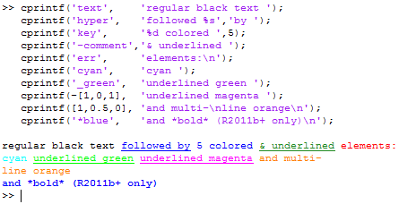 matlab print text