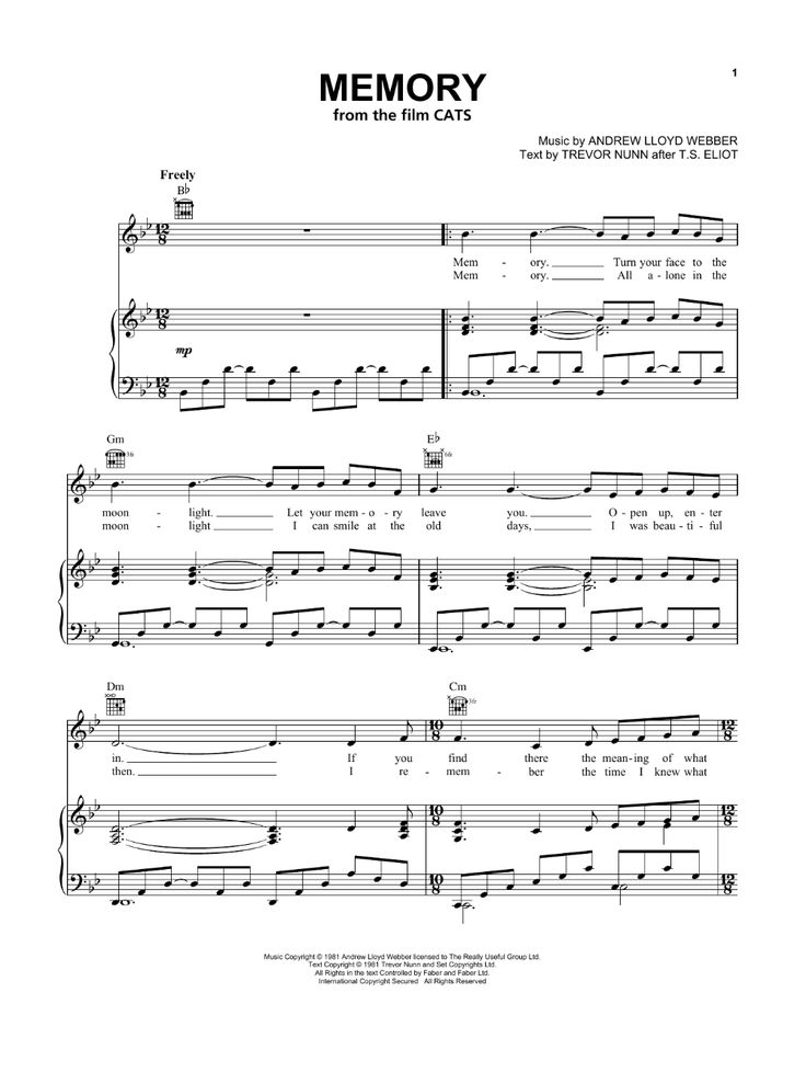 memory cats piano sheet music pdf