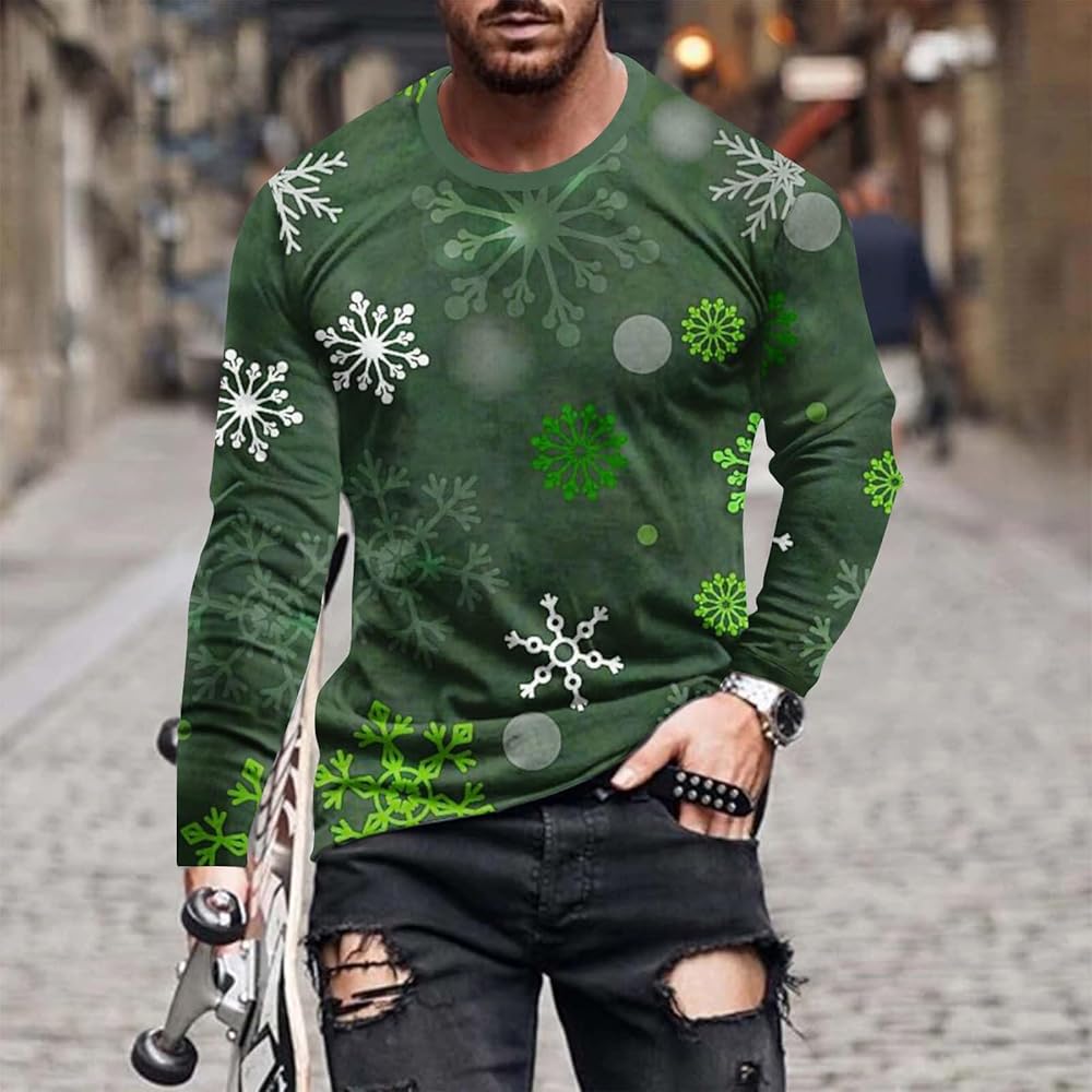 mens xmas long sleeve shirts