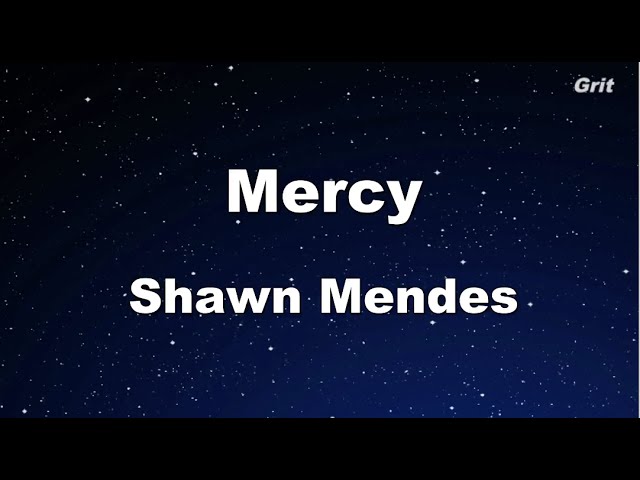 mercy shawn mendes karaoke