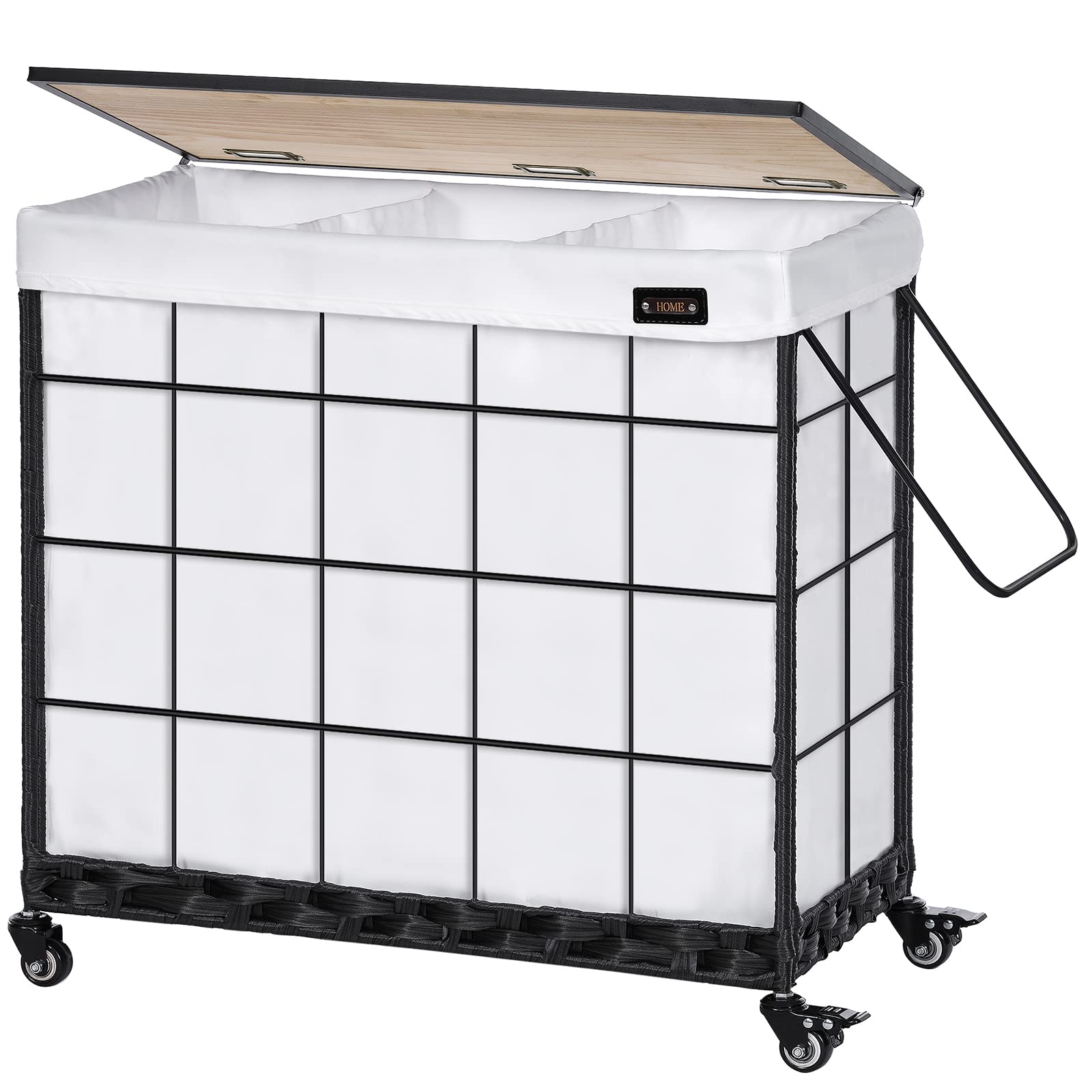 metal clothes hamper with lid