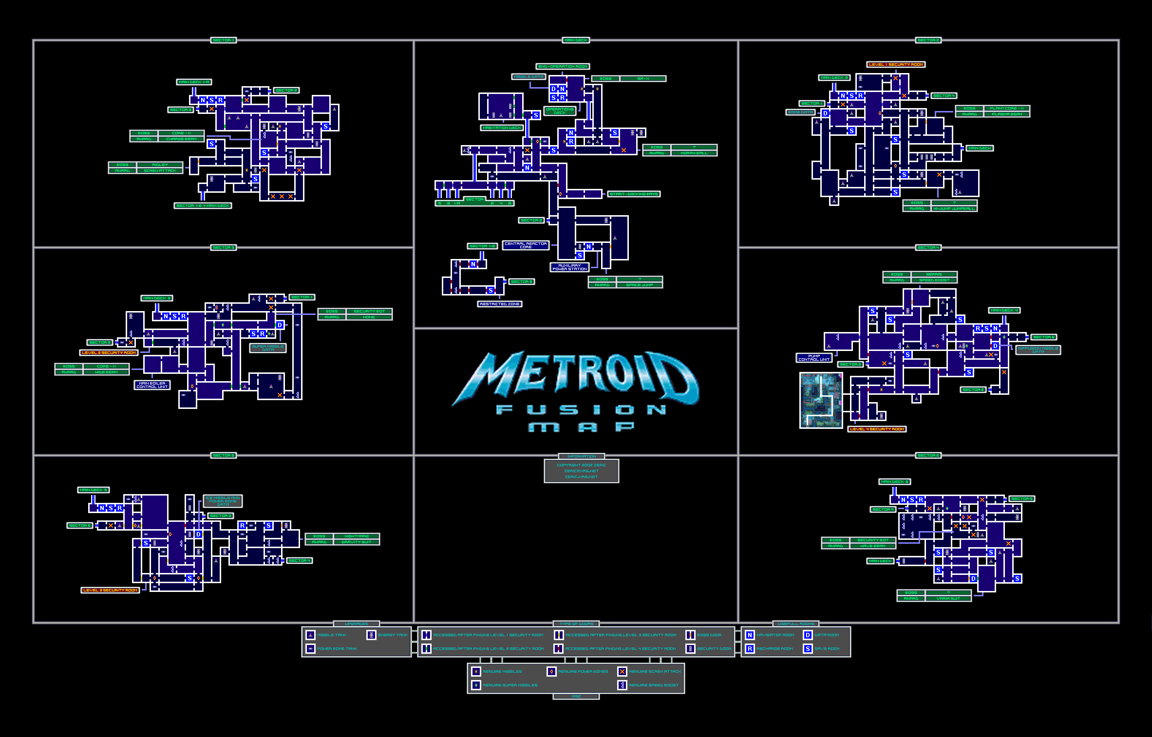 metroid fusion map