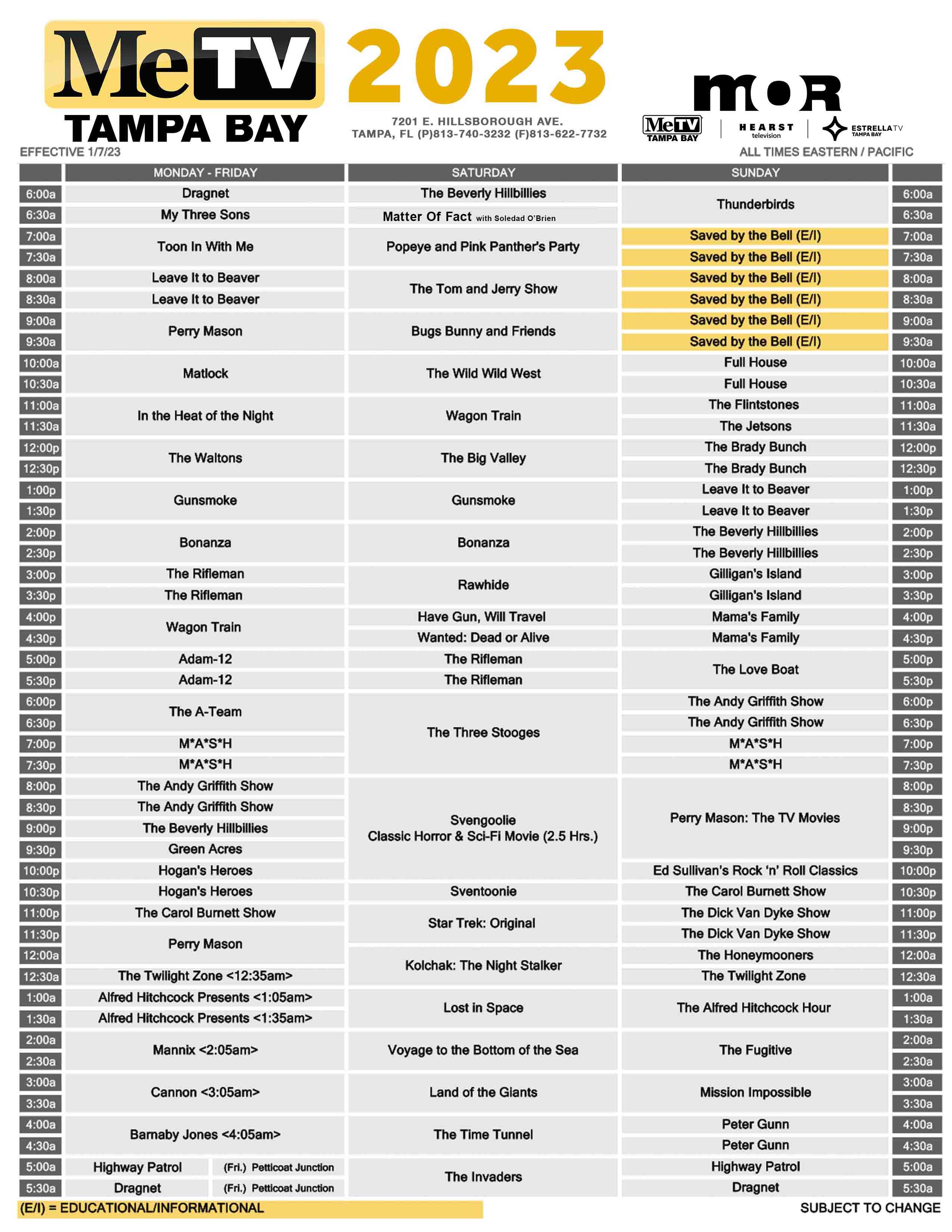 metv schedule tonight