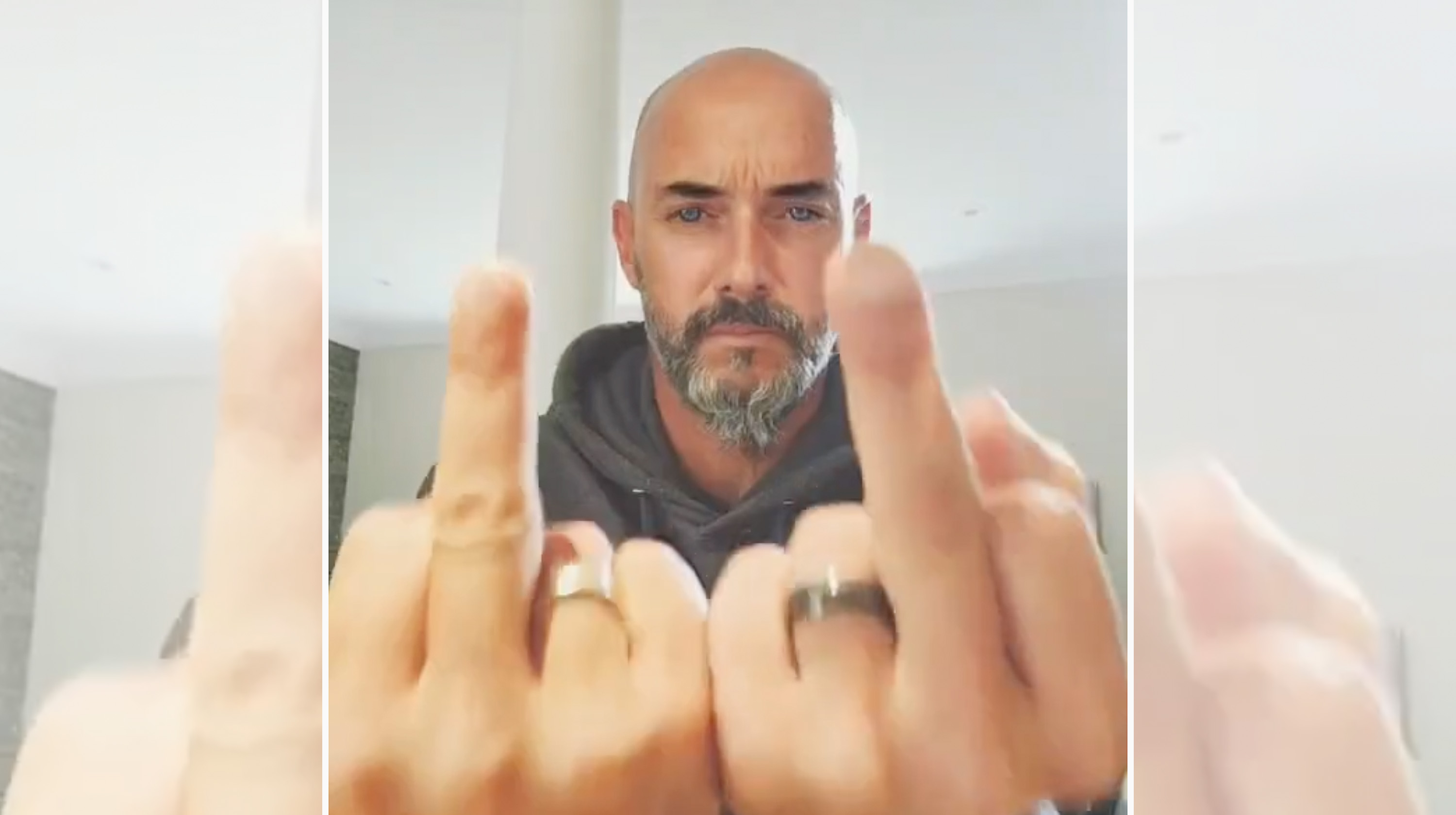 middle finger guy meme