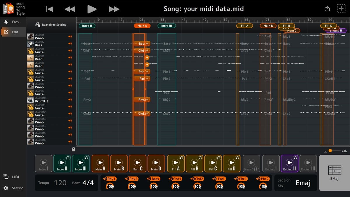 midi songs yamaha