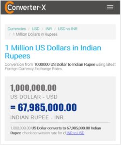 million in indian rupees