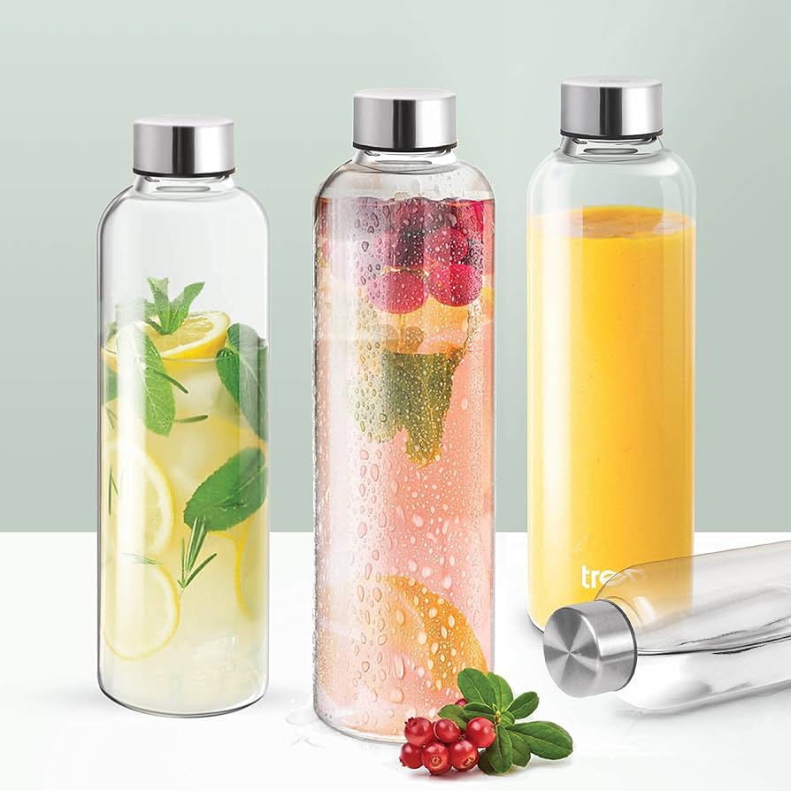 milton glass water bottle