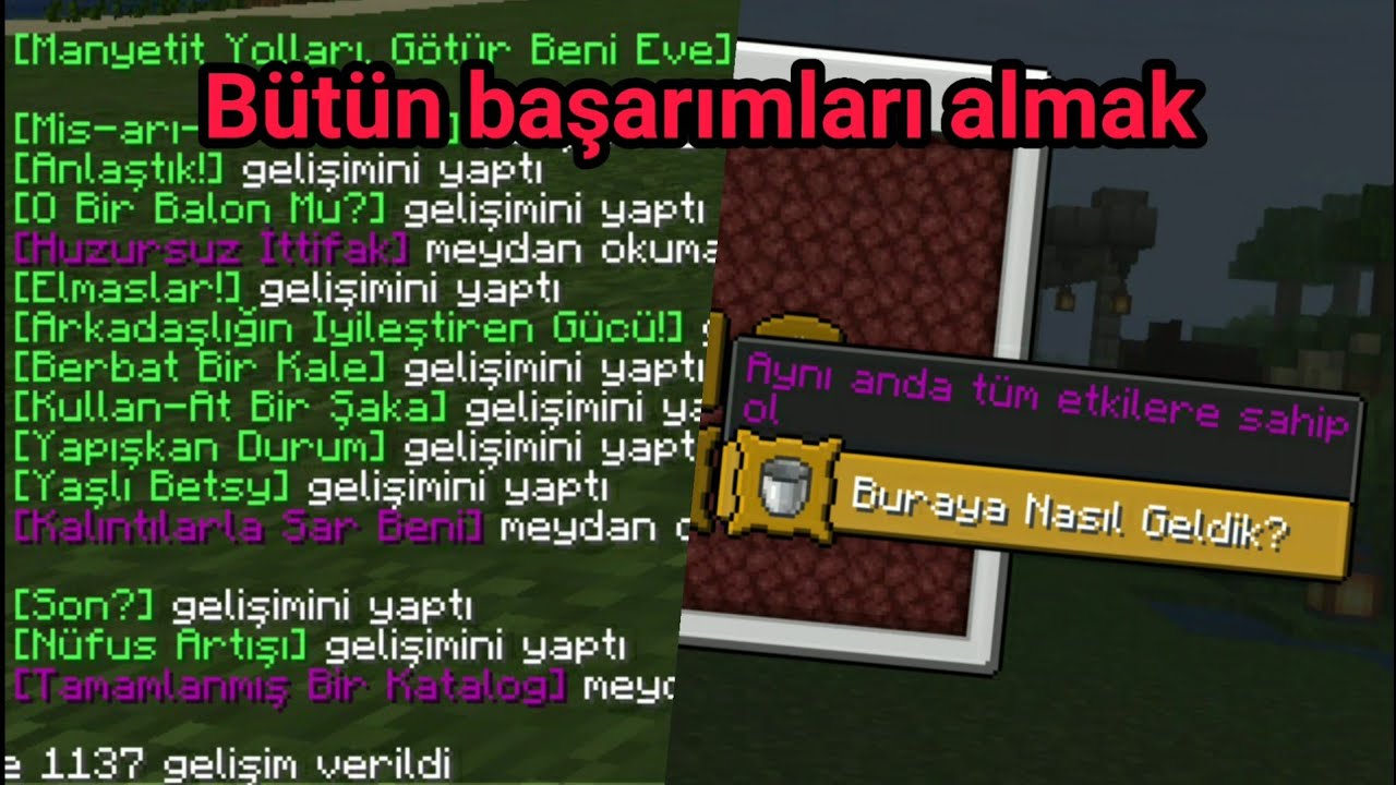 minecraft başarımlar