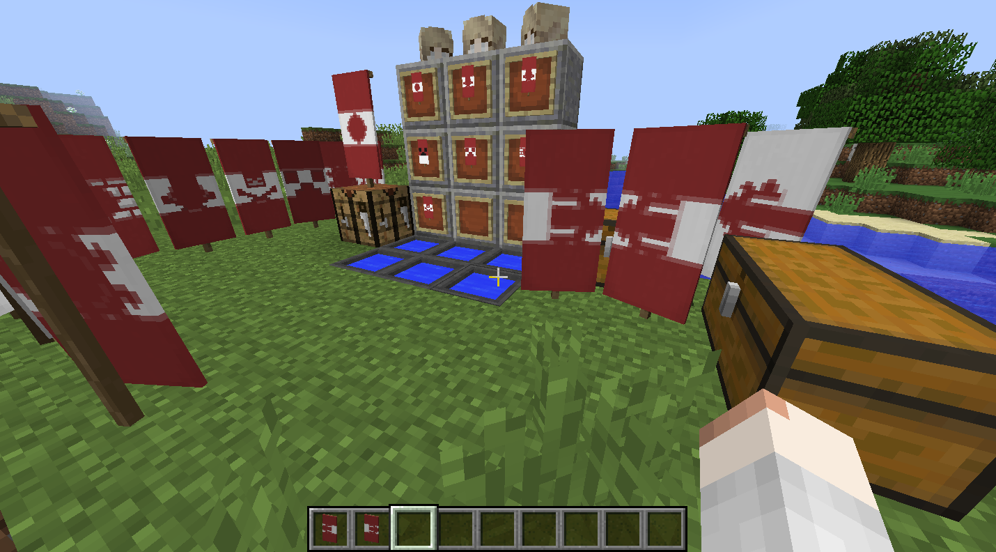 minecraft canadian flag banner