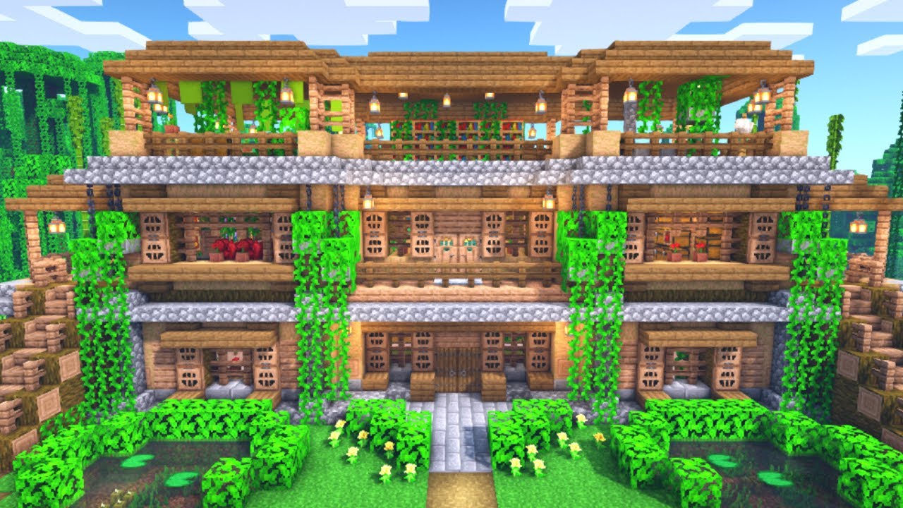 minecraft jungle wood house