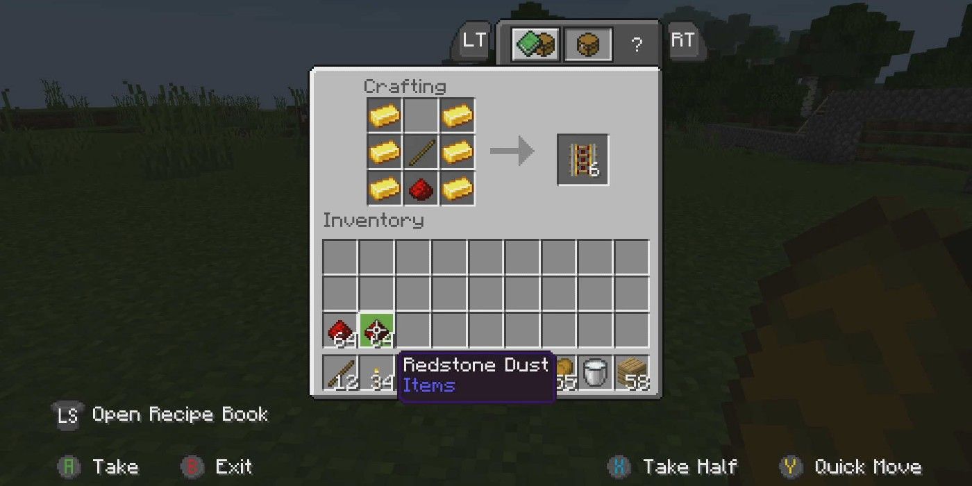 minecraft powered rail recipe