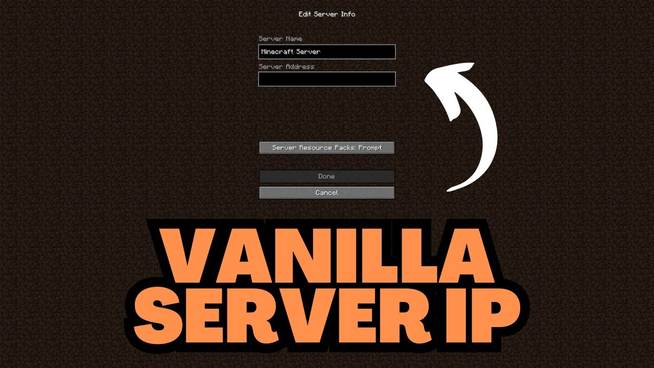 minecraft vanilla server ip