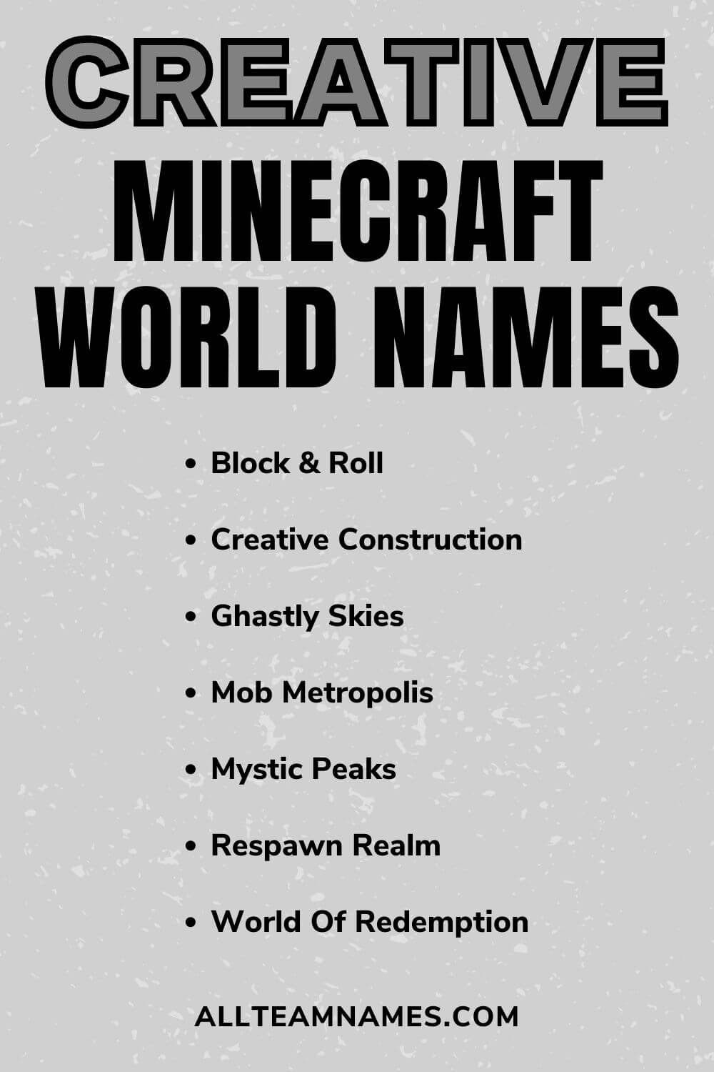 minecraft world name generator