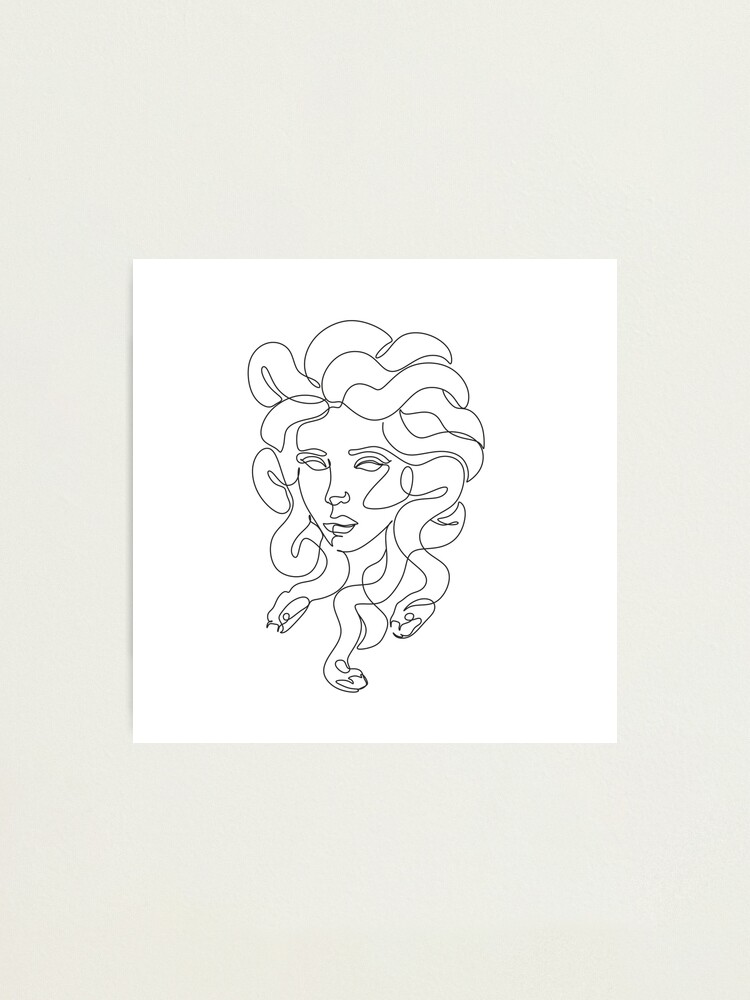 minimalist simple medusa tattoo