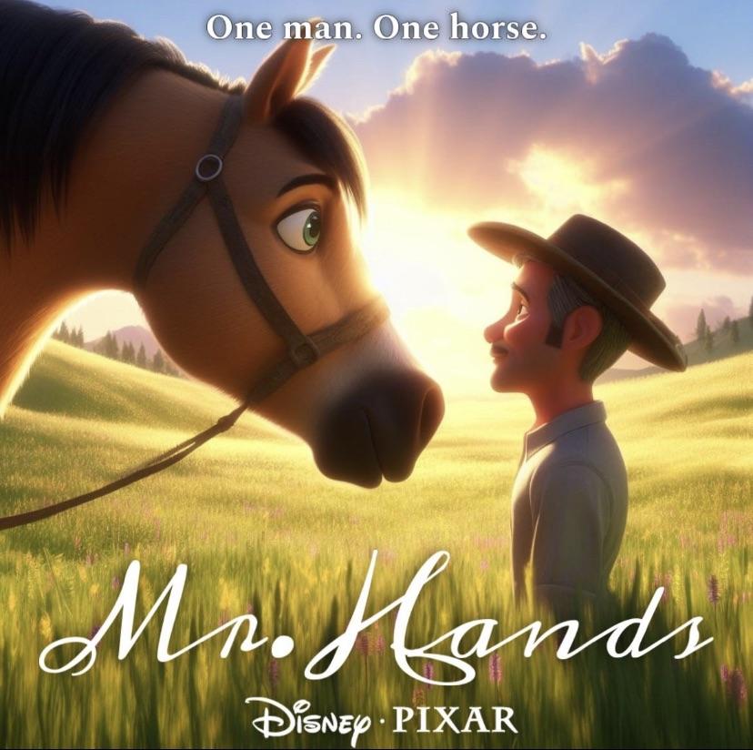 mister hands horse