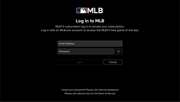 mlb tv login