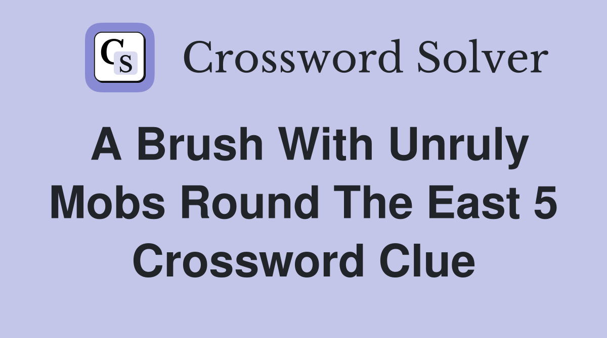 mobs crossword clue