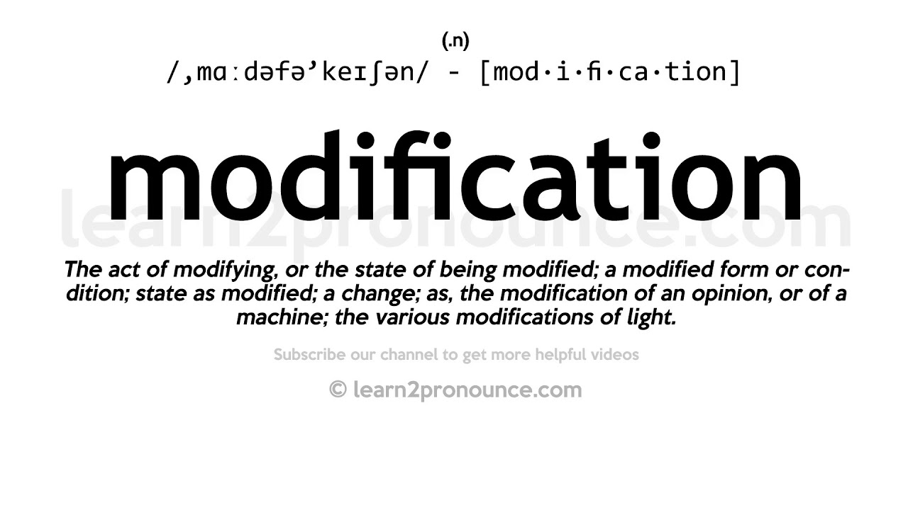 modification معنى