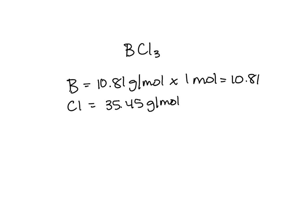 molar mass of boron trichloride