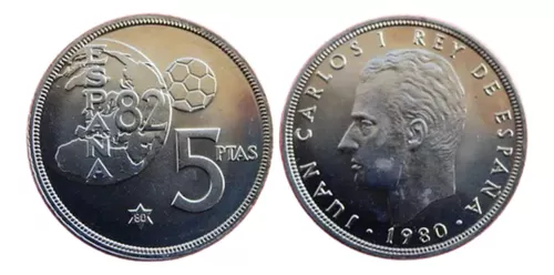 moneda de 5 pesetas de 1980