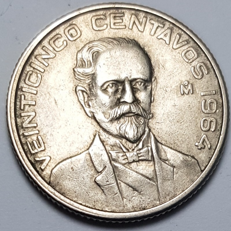 moneda de veinticinco centavos 1964