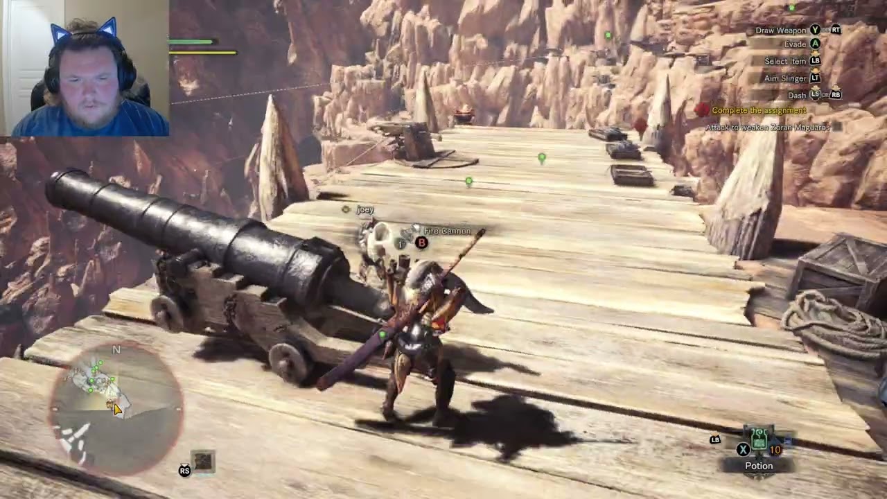 monster hunter world aim cannon