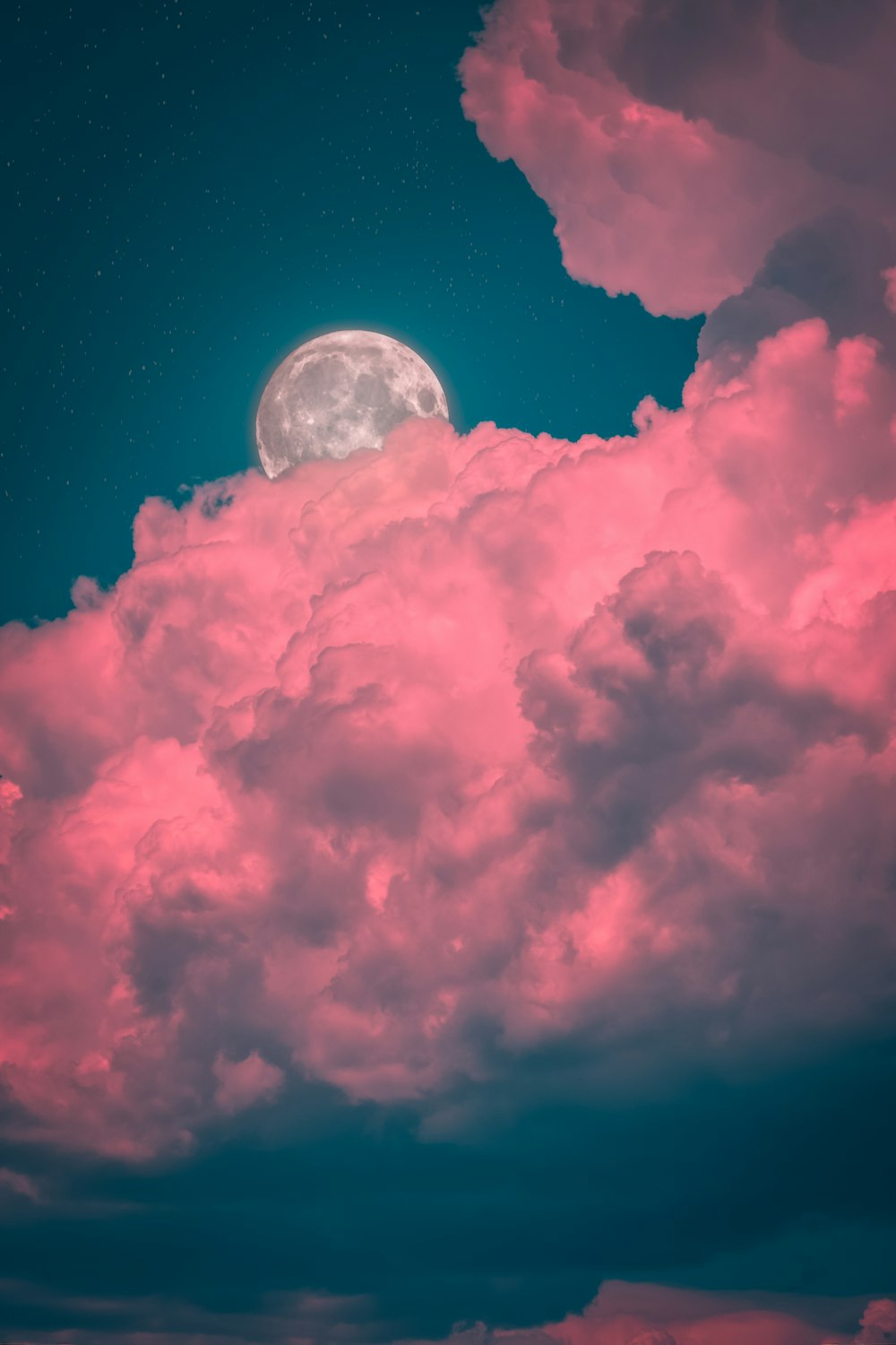 moon and clouds wallpaper