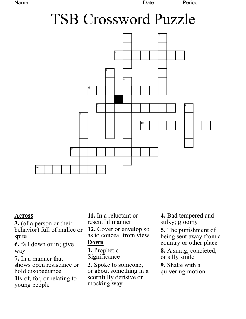 most bad tempered crossword