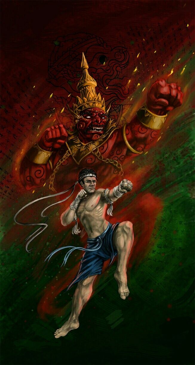 muay thai painting