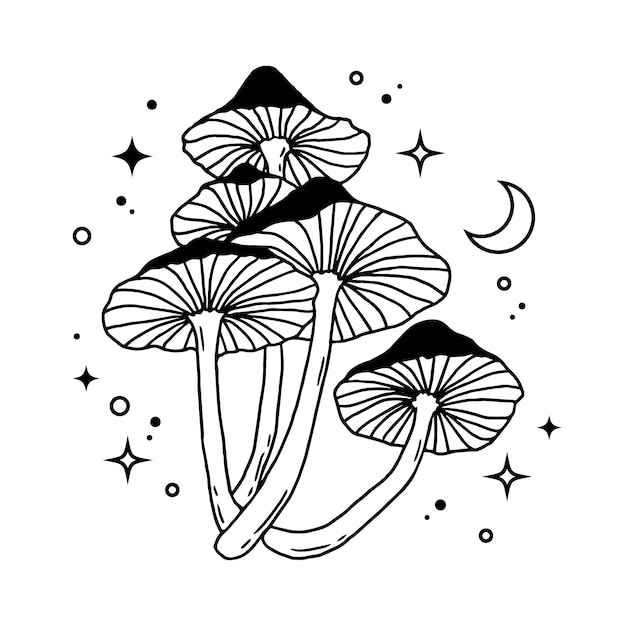 mushroom lineart