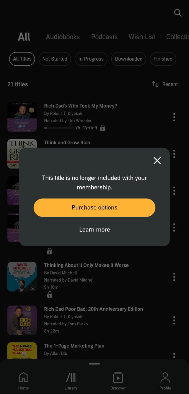 my audible library disappeared