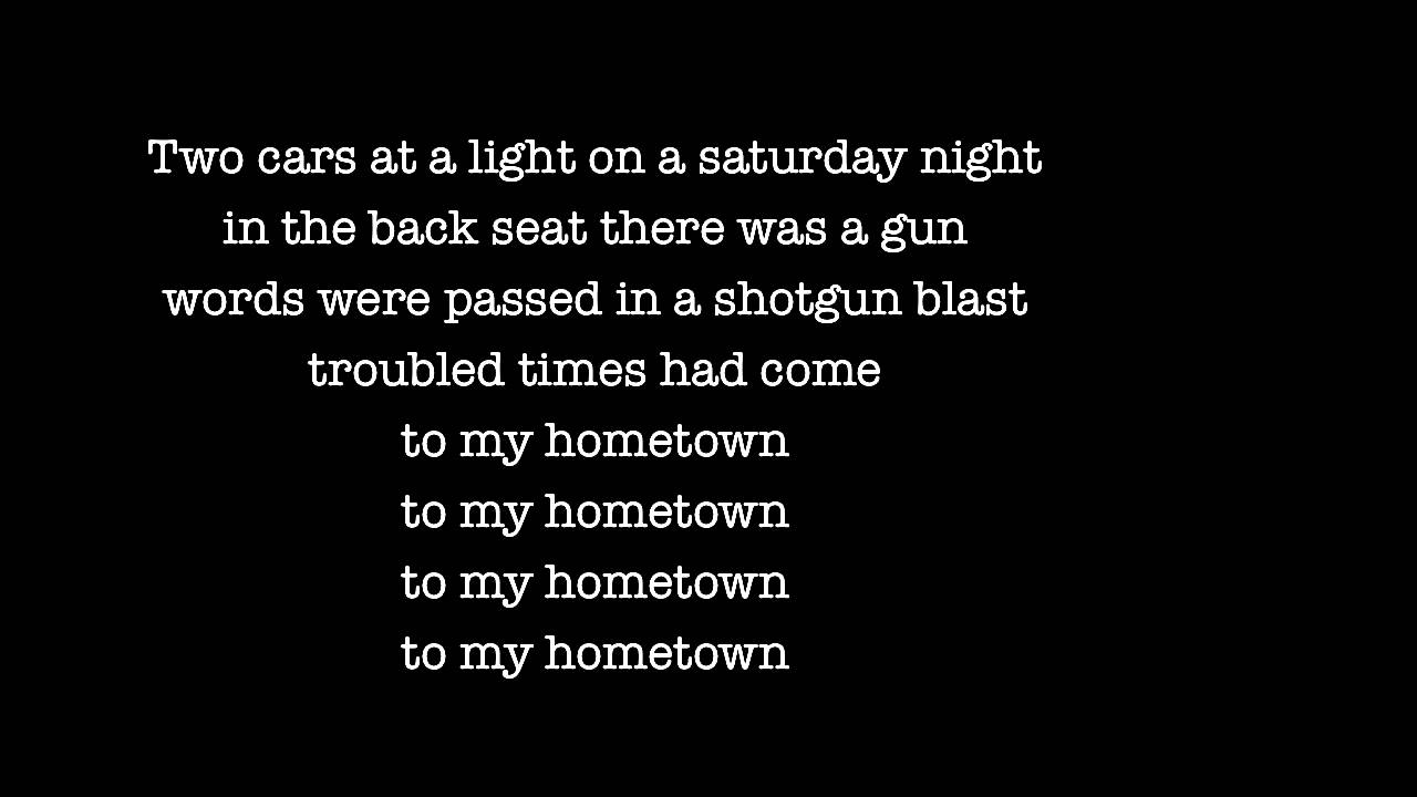 my hometown song lyrics