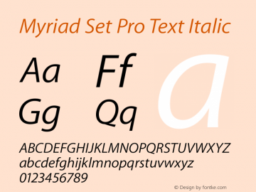 myriad set font download