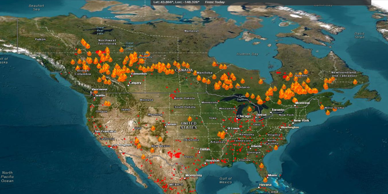 nasa fire map