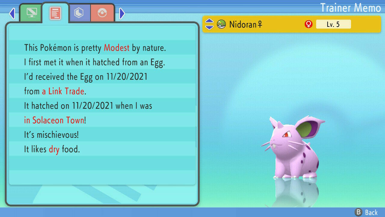 nidoran nature