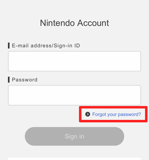 nintedo login