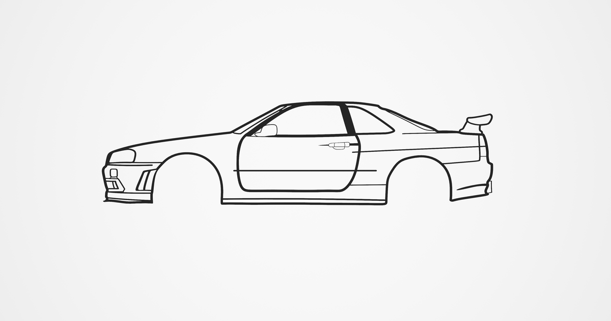 nissan skyline dibujo