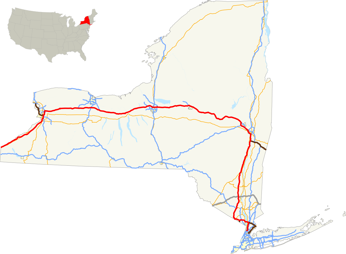 ny thruway exits map