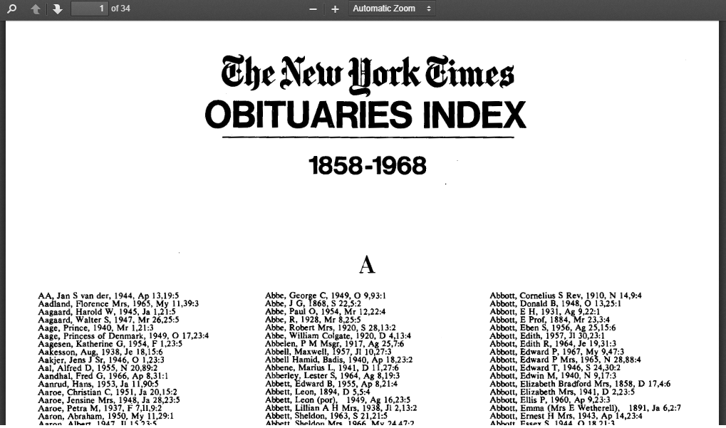 nyt obits