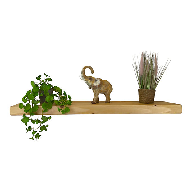 oak floating shelves b&q