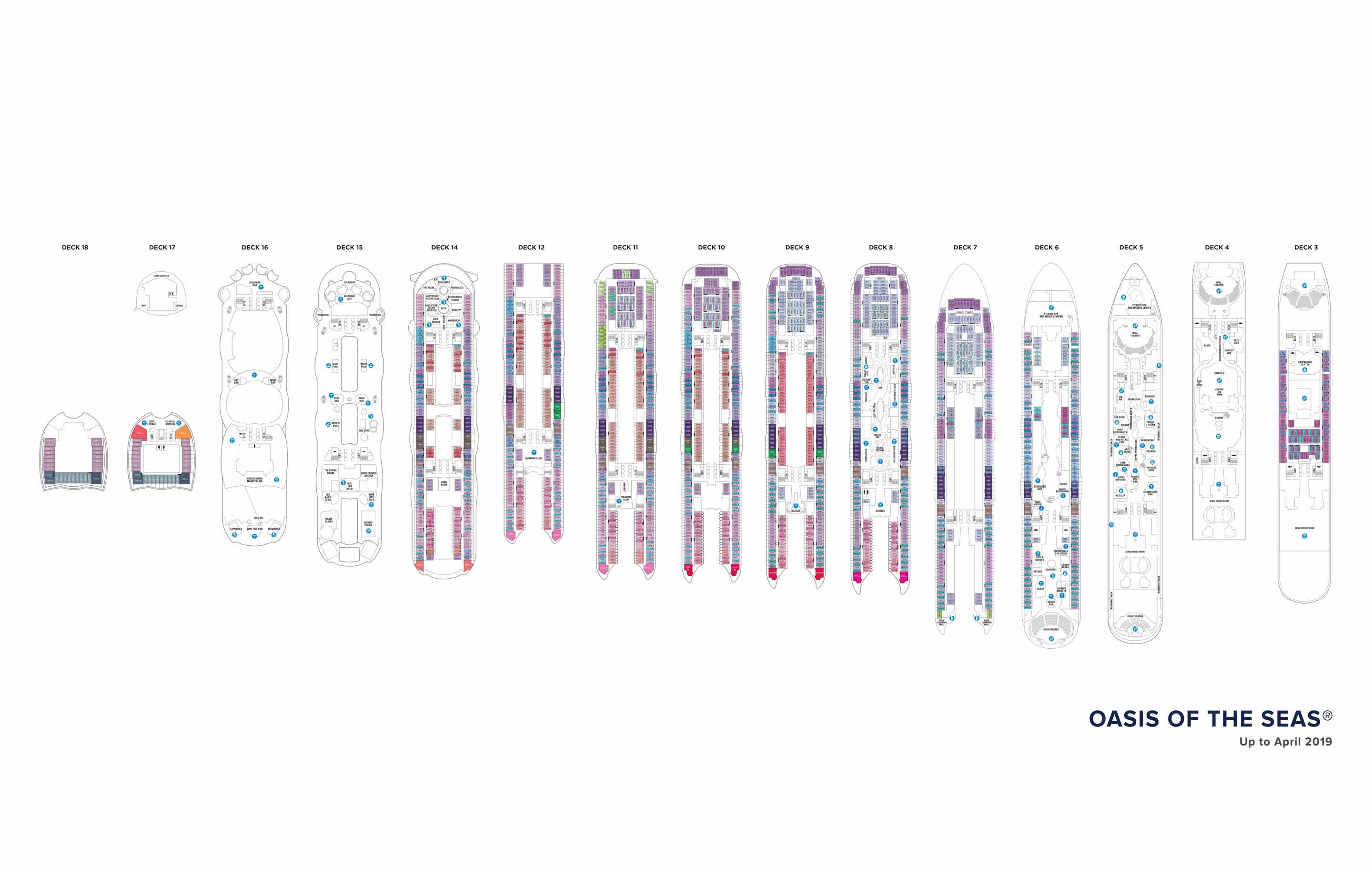 oasis of the seas stateroom map