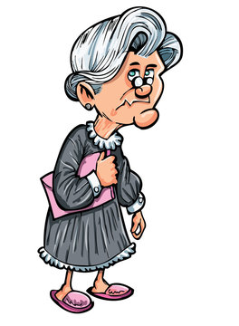 old woman cartoon