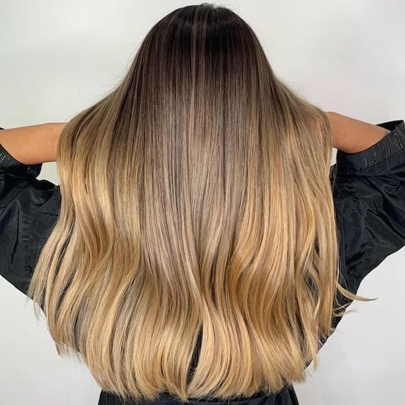 ombre hair dark to blonde